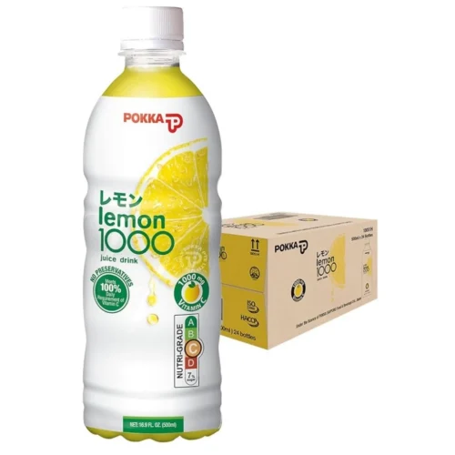 Pokka Lemon 1000mg  Vitamin C  Juice Drink Bottle 24 x 500ml