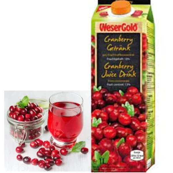 WeserGold Cranberry Juice Drink 1 Liter