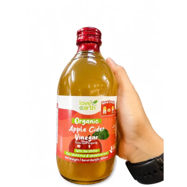 my-11134207-820l9-modzffgi82dd5b.webp Packaging Love Earth Organic Apple Cider Vinegar Cuka Epal Organik 500ml