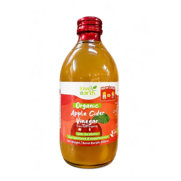 my-11134207-820lb-modzni1f2vpqc4.webp Packaging Love Earth Organic Apple Cider Vinegar Cuka Epal Organik 500ml