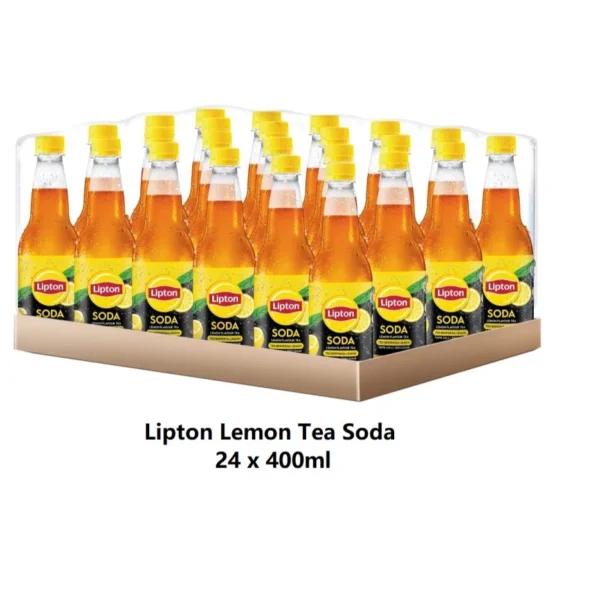 my-11134207-820lc-mipf337alh4y0e.webp Lipton Ice Lemon Soda Lemon Tea Flavour No Sugar 24 x 400ml