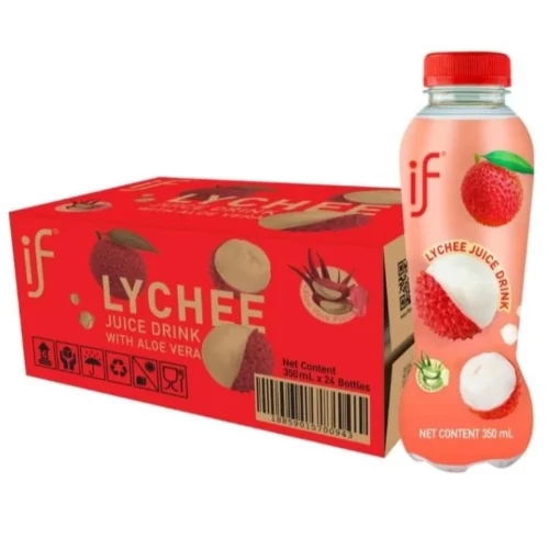 IF Local Sensation Fresh Lychee Juice Drink With Aloe Vera Bottle 24 x 350ml