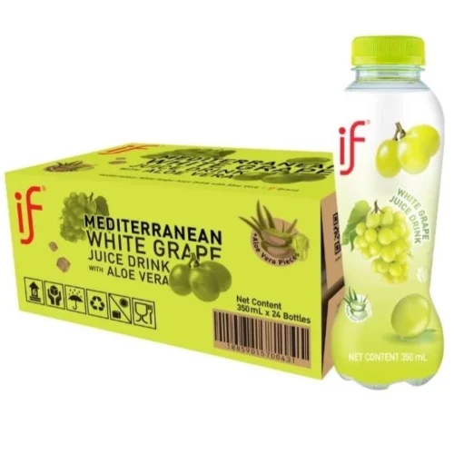 IF Mediterranean Fresh White Grape Juice Drink With Aloe Vera Bottle 24 x 350ml