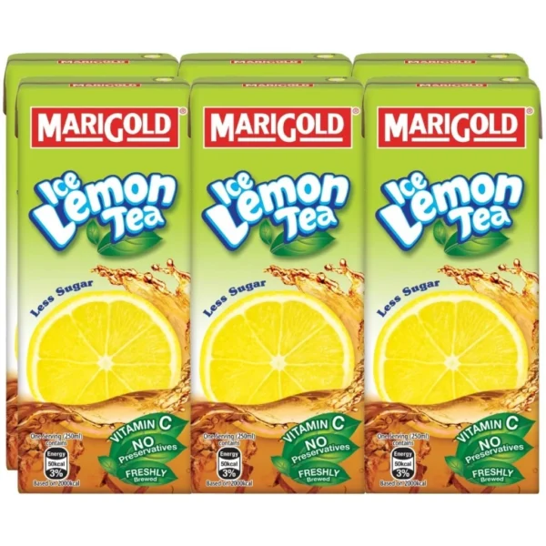 MariGold Ice Lemon Tea Asian Drink Less Sugar 4 x 6  x 250ml