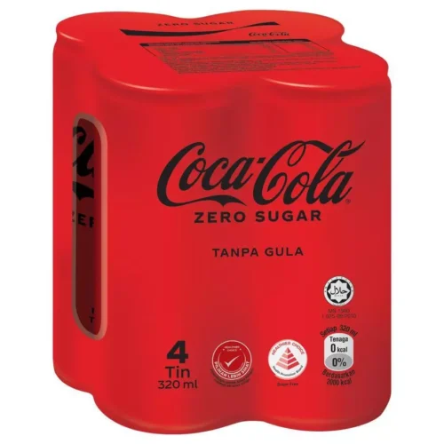 COCA COLA Rasa Asli Zero Sugar Can 4x320ml