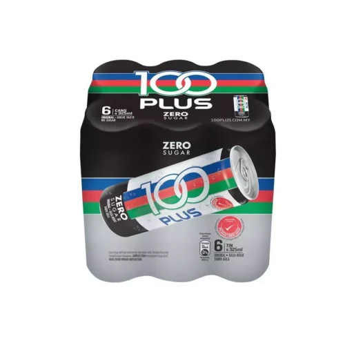 100PLUS Original Zero Sugar Carbonated Isotonic Electrolyte Drink 6x325ml