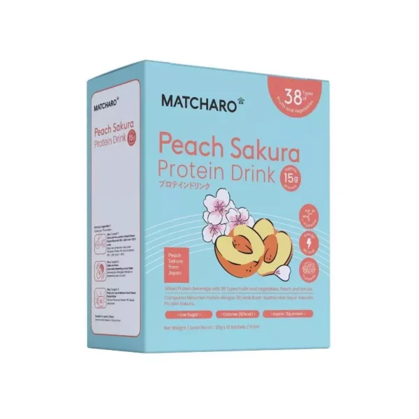 MATCHARO Peach Sakura Protein Drink 20gX10s